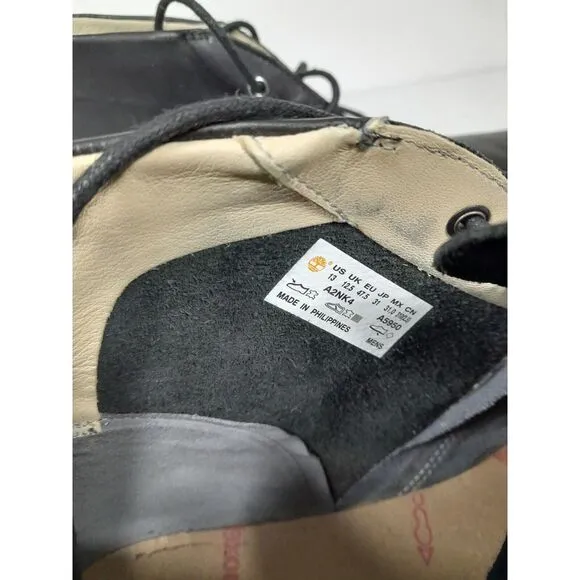 Timberland‎ Belanger Chukka Black  Waterproof Leather Boots Men SZ 13 NO INSOLES