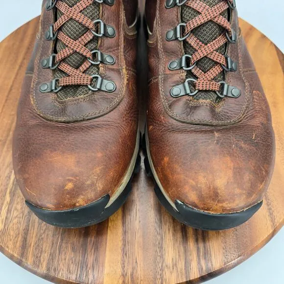 Timberland Boots Men's 13 Brown Leather Lace Up Ankle Waterproof Maddsen
