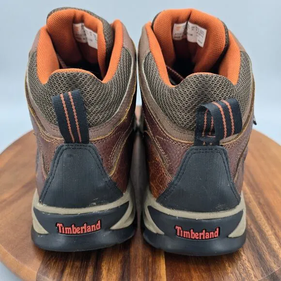 Timberland Boots Men's 13 Brown Leather Lace Up Ankle Waterproof Maddsen