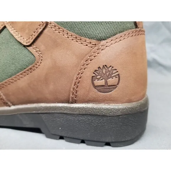 Timberland Boys Field Boot 6 Inch Waterproof Brown Green Size 4 NEW NO BOX!