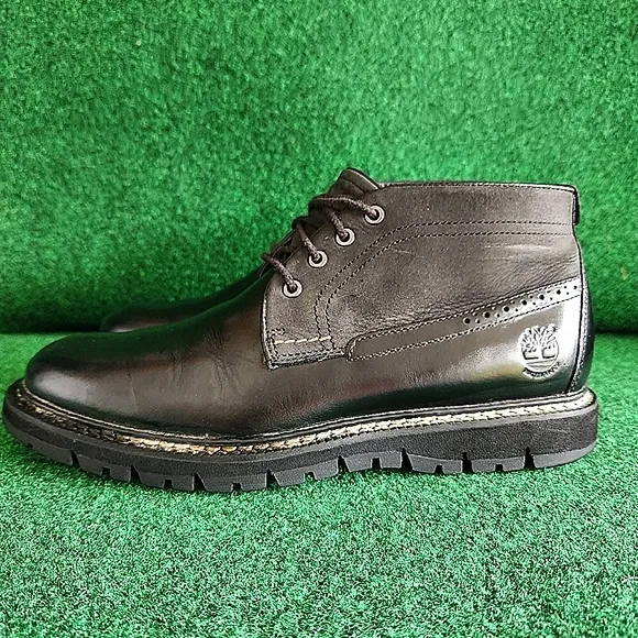 Timberland Britton Hill Chukka Boots Black Waterproof Leather Mens Size 8