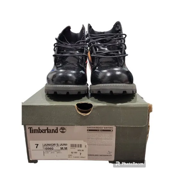 Timberland Junior 6 Inch Premium Waterproof Boot Black‎ size 7