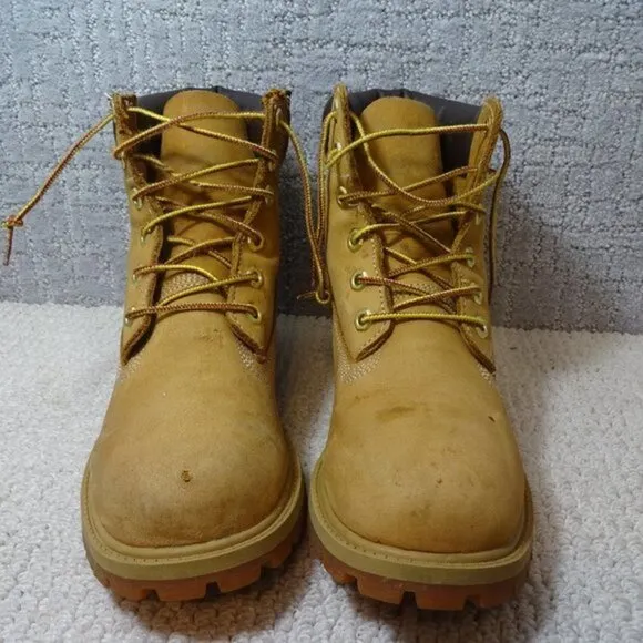 Timberland Juniors 6&quot; Youth Size 5.5 US Wheat Waterproof Nubuck Boots 12909