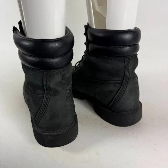 Timberland Linden Woods 6 Inch Boot Women's 8.5 Black Leather Ankle Waterproof