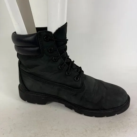 Timberland Linden Woods 6 Inch Boot Women's 8.5 Black Leather Ankle Waterproof