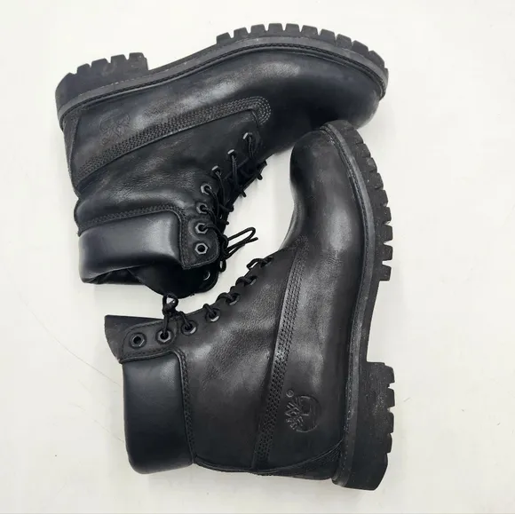 Timberland Mens 8 Premium Black Nubuck 6 Inch Boots 400 gram Waterproof 10073