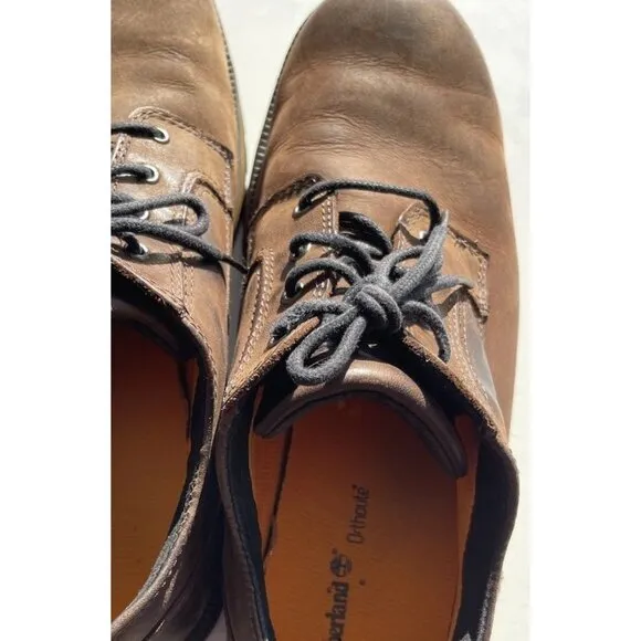 Timberland Mens Size 10 Brown Leather Waterproof Lace Up Oxford Shoes 9632A