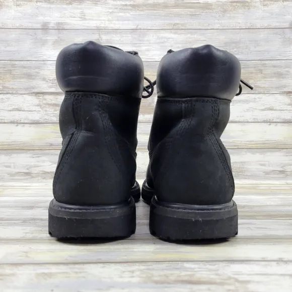 Timberland Premium 6&quot; Waterproof Leather Lug Combat Boots Women's Size 6 Black
