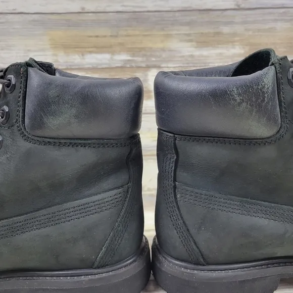 Timberland Premium 6&quot; Waterproof Leather Lug Combat Boots Women's Size 6 Black