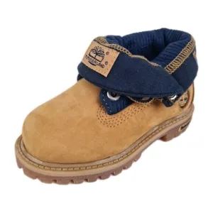 Timberland Roll Top Thrml TODDLER Boots Waterproof Wheat Leather Size 7