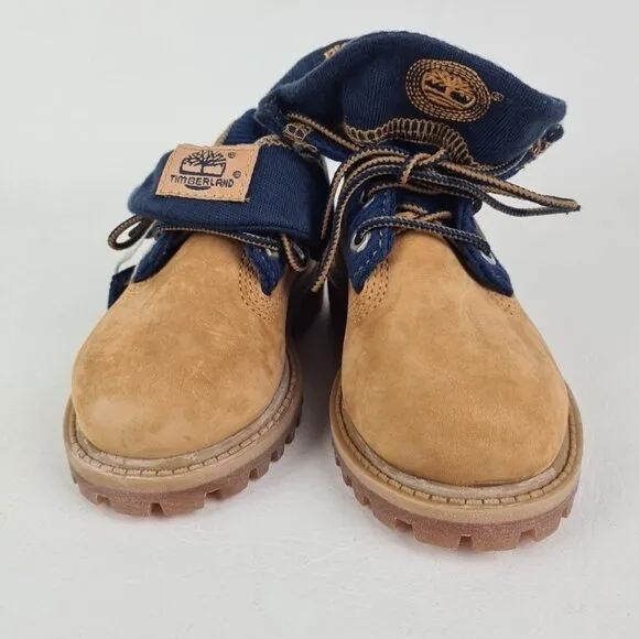 Timberland Roll Top Thrml TODDLER Boots Waterproof Wheat Leather Size 7