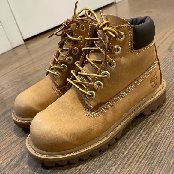 Timberland Toddlers Premium Nubuck Boots Wheat/Brown Waterproof Size 11