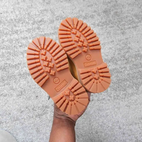 Timberland Waterproof 6&quot; Wheat Nubuck Leather Winter Snow Boots Toddler Kids 6