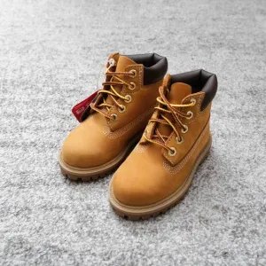 Timberland Waterproof 6&quot; Wheat Nubuck Leather Winter Snow Boots Toddler Kids 6