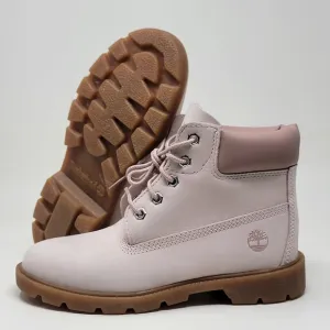 Timberland Waterproof Light Pink Leather Girl's Boots Youth Size 3 TBA8598 New