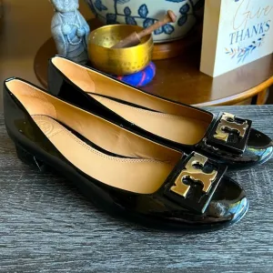 Tory burch Gigi Blsck Patent Leather Pumps US5.5