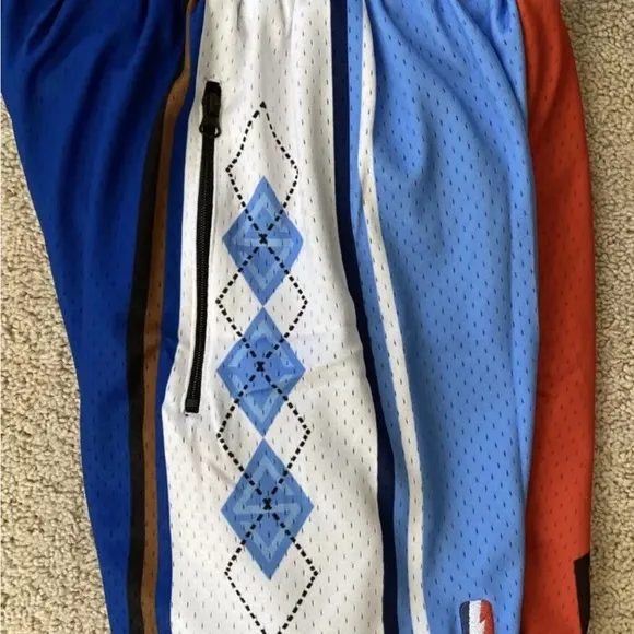 Trillest Establishment &quot;Be Like Mike&quot; Swingman Shorts Red Blue Mens Size Medium