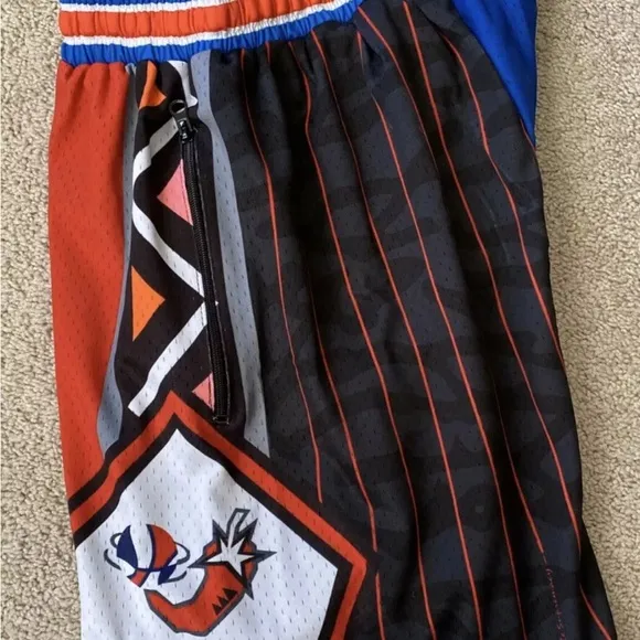 Trillest Establishment &quot;Be Like Mike&quot; Swingman Shorts Red Blue Mens Size Medium