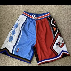 Trillest Establishment &quot;Be Like Mike&quot; Swingman Shorts Red Blue Mens Size Medium