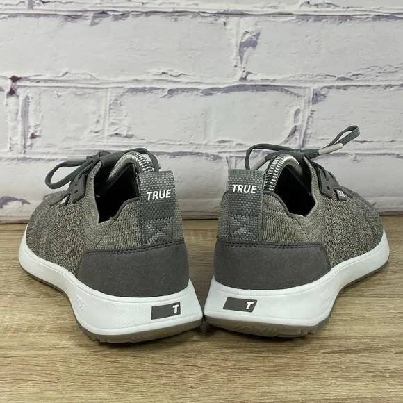 True Linkswear All Day Knit III Men's 8 Women's 9.5 Gray Spikeless Golf Shoes