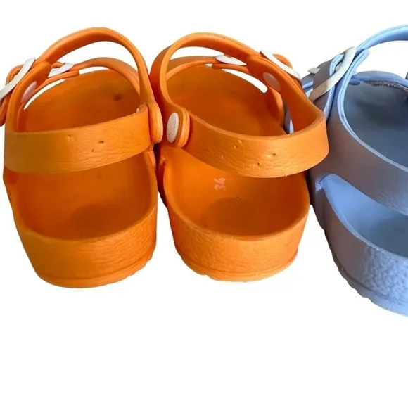 TWO PAIR BIRKENSTOCK RIO KIDS EVA SANDALS SIZE 34