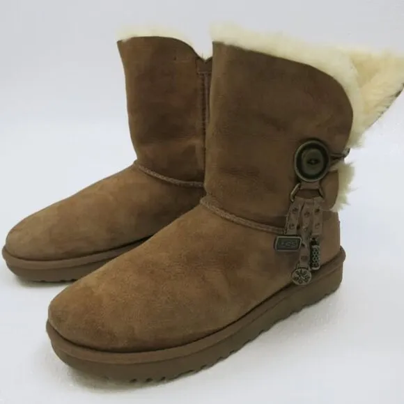 UGG Australia Insulated Bailey Button Boots Winter Shoes sz 7