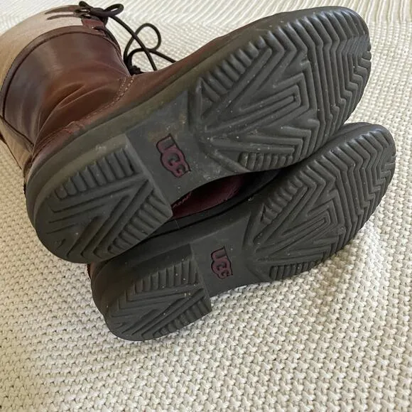 UGG Elsa Waterproof Leather Boots Size 5