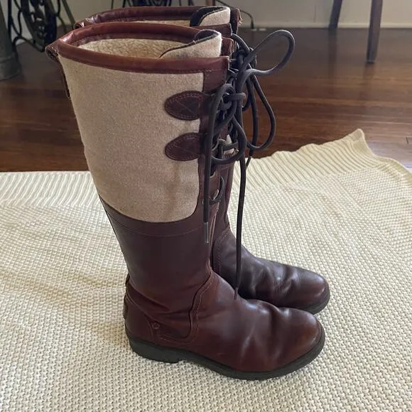UGG Elsa Waterproof Leather Boots Size 5