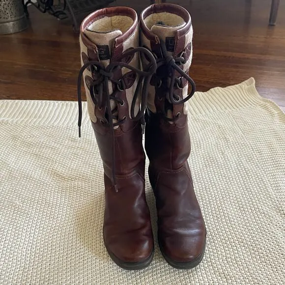 UGG Elsa Waterproof Leather Boots Size 5