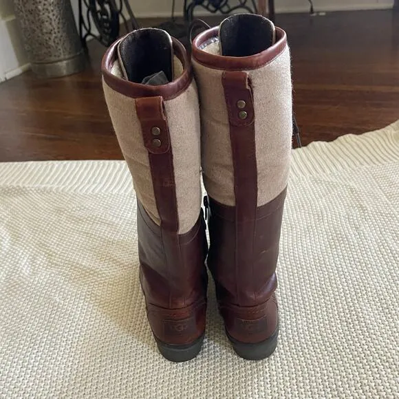 UGG Elsa Waterproof Leather Boots Size 5