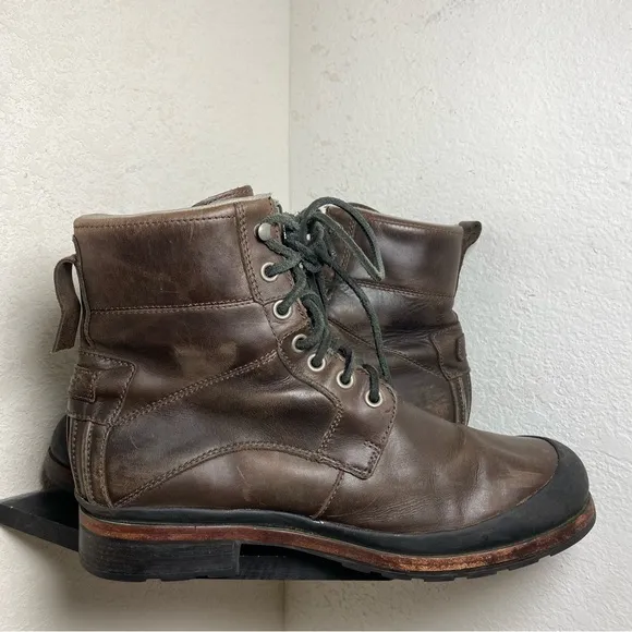 Ugg hamric brown leather waterproof boots