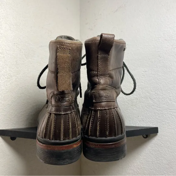 Ugg hamric brown leather waterproof boots