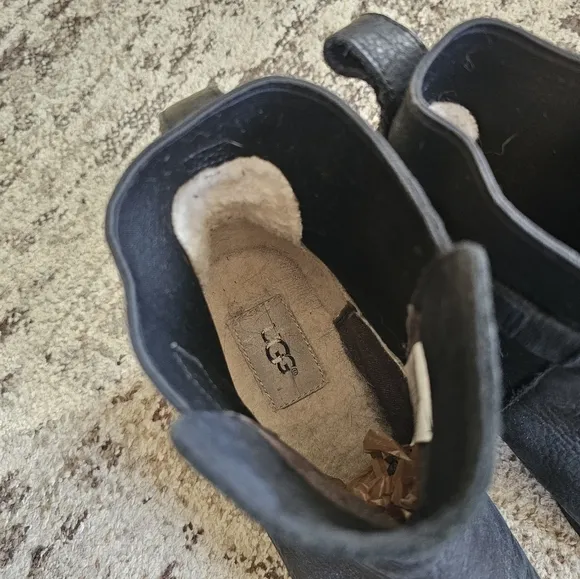UGG Indra Waterproof Wedge Leather Boots