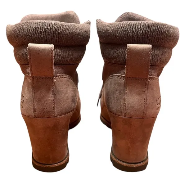 UGG Kriston Waterproof Wedge Bootie - Brown Size 9