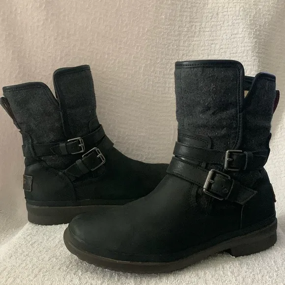UGG Simmens Black Waterproof Boots