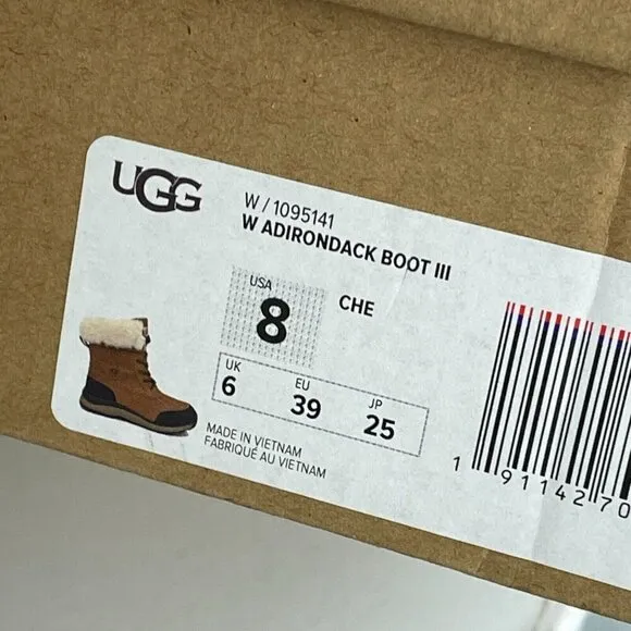 UGG Women's Adirondack Boot Iii Boot, Chestnut, 08 S090