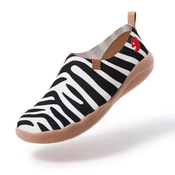 UIN Men's Walking Shoes Knit Casual Comfort Sneaker ( Zebra Toledo 2)No Box