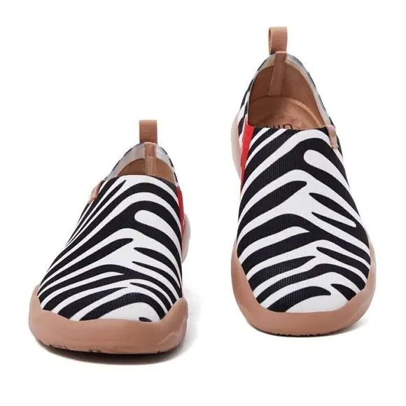 UIN Men's Walking Shoes Knit Casual Comfort Sneaker ( Zebra Toledo 2)No Box