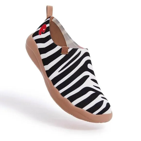 UIN Men's Walking Shoes Knit Casual Comfort Sneaker ( Zebra Toledo 2)No Box