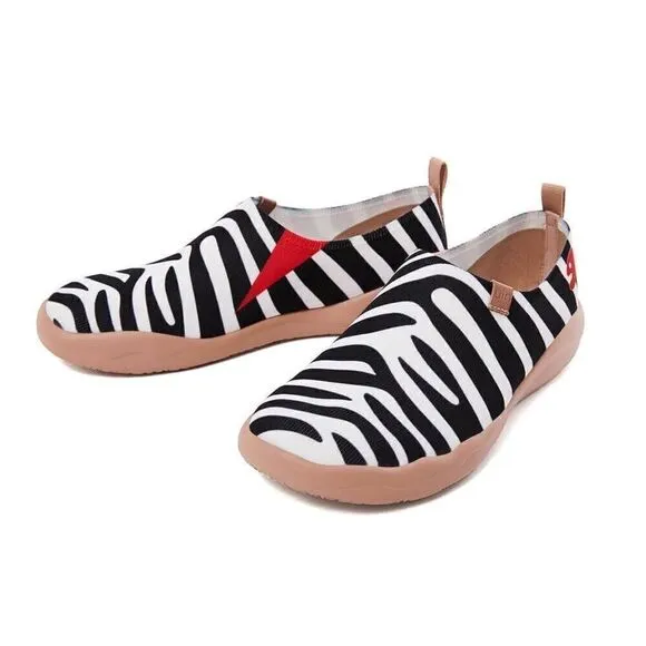 UIN Men's Walking Shoes Knit Casual Comfort Sneaker ( Zebra Toledo 2)No Box
