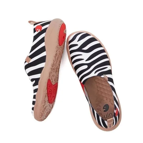 UIN Men's Walking Shoes Knit Casual Comfort Sneaker ( Zebra Toledo 2)No Box