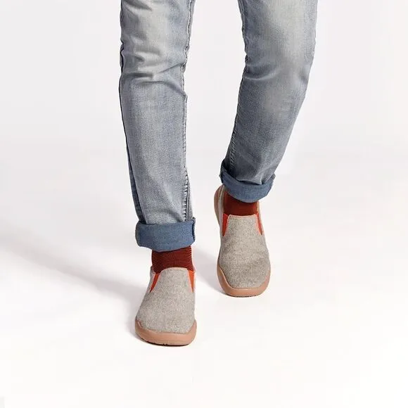 UIN Men's Walking Shoes Slip On Lightweight Comfort  (Cuenca Light Grey Wool )