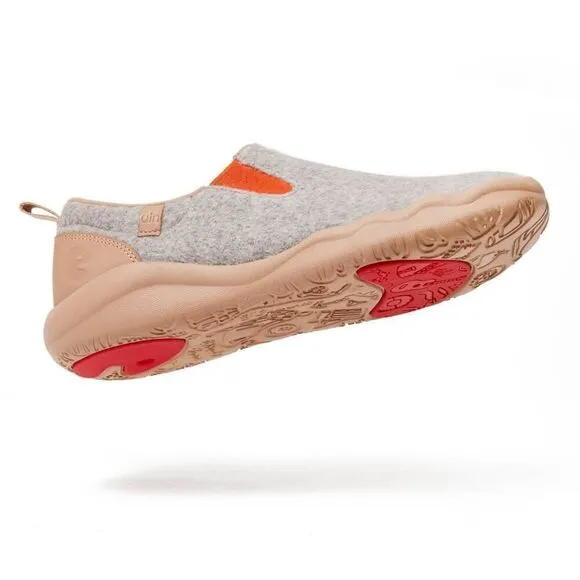 UIN Men's Walking Shoes Slip On Lightweight Comfort  (Cuenca Light Grey Wool )