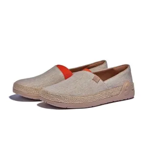 UIN Women's Slip Ons Walking Casual Loafers Shoes (Light Khaki Marbella I)