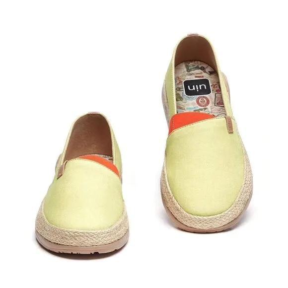 UIN Women's Espadrilles Walking Casual Shoes (Marbella Pale Green)New No Box
