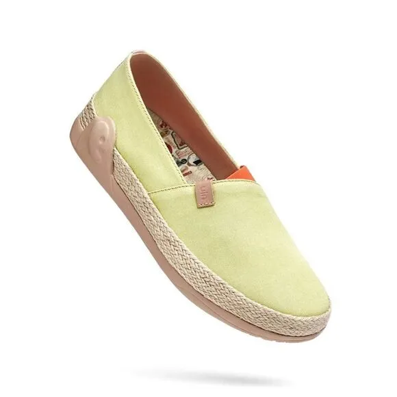 UIN Women's Espadrilles Walking Casual Shoes (Marbella Pale Green)New No Box