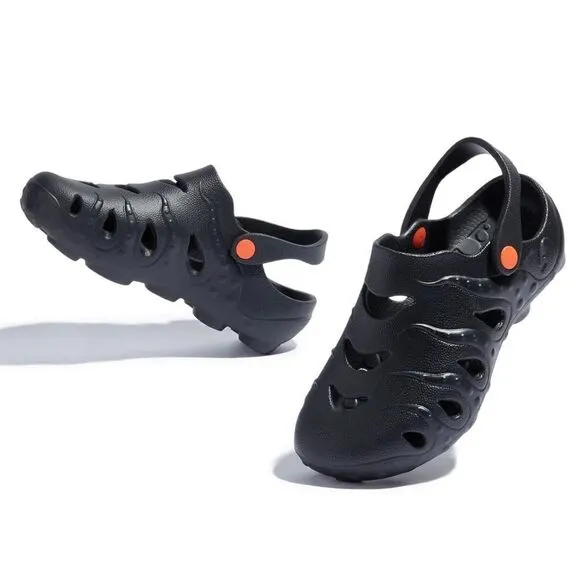 UIN Women's Garden Shoes Beach Outdoor Slippers Sandals (Ink Black Octopus I )