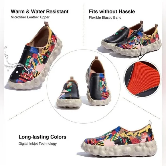 UIN Women's Travel Walking Shoes Casual Lightweight Sneaker (Modern Symphony)
