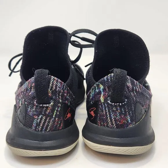 Under Armour Curry 5 Youth Basketball Shoe Athletic Sneakers Size 3Y Black Pink
