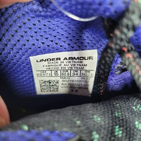 Under Armour Curry Flow 10 Low Basketball Shoes Mens 16‎ Northern Lights Purple